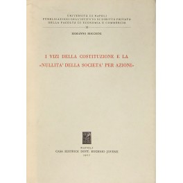 I vizi della costituzione e la nullità della società per azioni