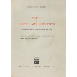 Corso di diritto amministrativo. 