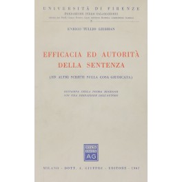 Efficacia ed autorità della sentenza. 