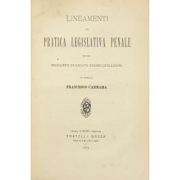 Lineamenti di pratica legislativa penale