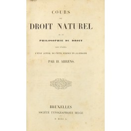 Cours de droit naturel ou de philosophie du droit