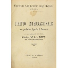 Diritto internazionale con particolare riguardo al Commercio