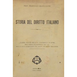 Storia del diritto italiano.