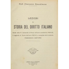 Lezioni di storia del diritto italiano 