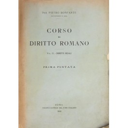 Corso di diritto romano. 