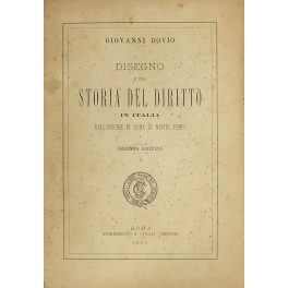 Disegno d'una storia del diritto in Italia