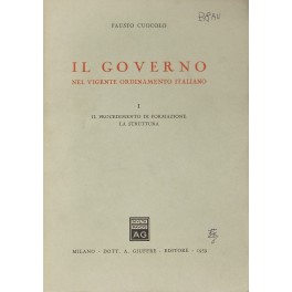 Il governo nel vigente ordinamento italiano.