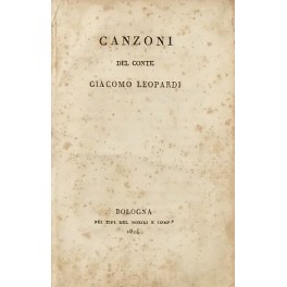 Canzoni del Conte Giacomo Leopardi