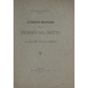 Le esigenze metafisiche della filosofia del diritt