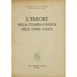 L'errore nella compravendita delle opere d'arte