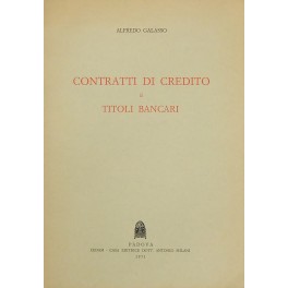 Contratti di credito e titoli bancari