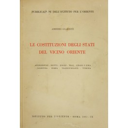 Le Costituzioni degli Stati del vicino oriente. 