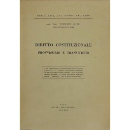 Diritto costituzionale provvisorio e transitorio