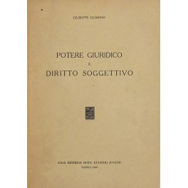 Potere giuridico e diritto soggettivo