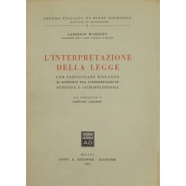 L'interpretazione della legge