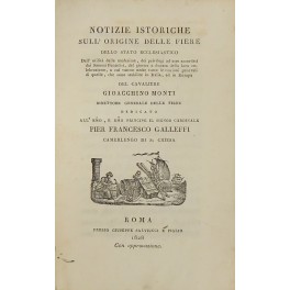 Notizie istoriche sull'origine delle fiere dello Stato ecclesiastico