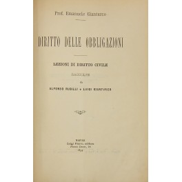 Diritto delle obbligazioni. Lezioni di diritto civile