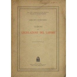 Lezioni di legislazione del lavoro. 