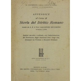 Appendice al corso di storia del diritto romano