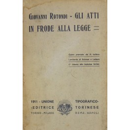 Gli atti in frode alla legge nella dottrina romana