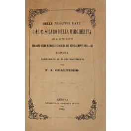 Delle negative date dal conte Solaro Della Margherita