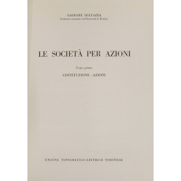 Le società per azioni. 