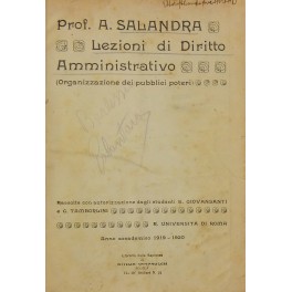 Lezioni di diritto amministrativo. (Organizzazione dei pubblici poteri). 