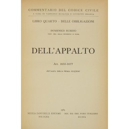 Dell'appalto. Art. 1655-1677