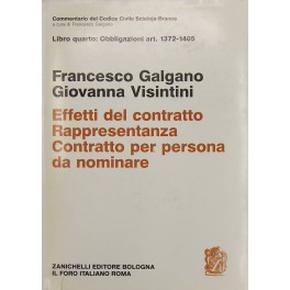 Degli effetti del contratto. Della rappresentanza. Del contratto per persona da nominare. Art. 1372-1405