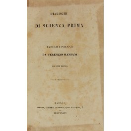 Dialoghi di scienza prima