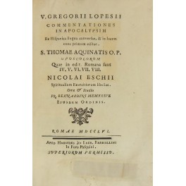 V. Gregorii Lopesii Commentationes in Apocalypsim