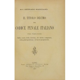 Il Titolo X del codice penale italiano. 