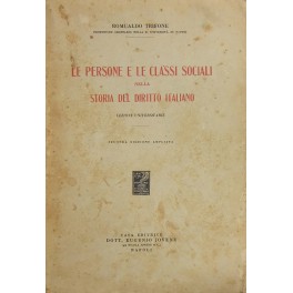 Le persone e le classi sociali nella storia del diritto italiano