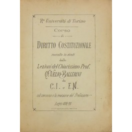 Corso di diritto costituzionale raccolto in sunti dalle Lezioni 