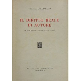 Il diritto reale di autore in rapporto alla nuova legge italiana