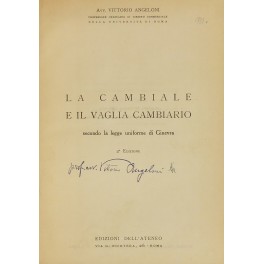 La cambiale e il vaglia cambiario