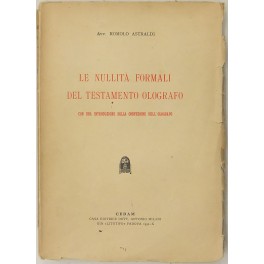 Le nullità formali del testamento olografo