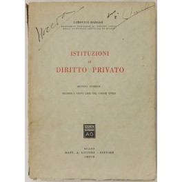 Istituzioni di diritto privato. Secondo i nuovi libri del Codice civile