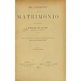 Del contratto di matrimonio