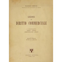 Lezioni di diritto commerciale. I contratti.