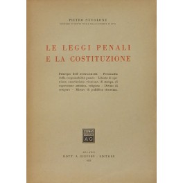 Le leggi penali e la Costituzione