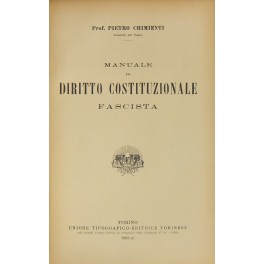 Manuale di diritto costituzionale fascista