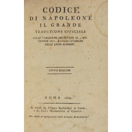 Codice di Napoleone il Grande.