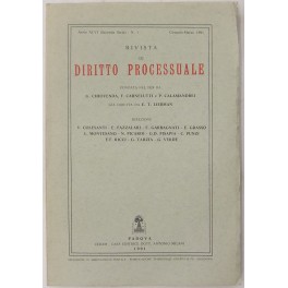 Rivista di Diritto Processuale. Annata 1991.