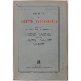 Rivista di Diritto Processuale. Annata 1964