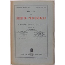 Rivista di Diritto Processuale. Annata 1968