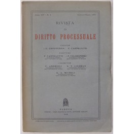 Rivista di Diritto Processuale. Annata 1959