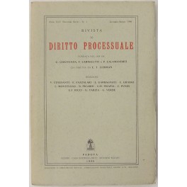 Rivista di Diritto Processuale. Annata 1990