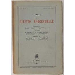 Rivista di Diritto Processuale. Annata 1955