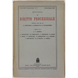 Rivista di Diritto Processuale. Annata 1980